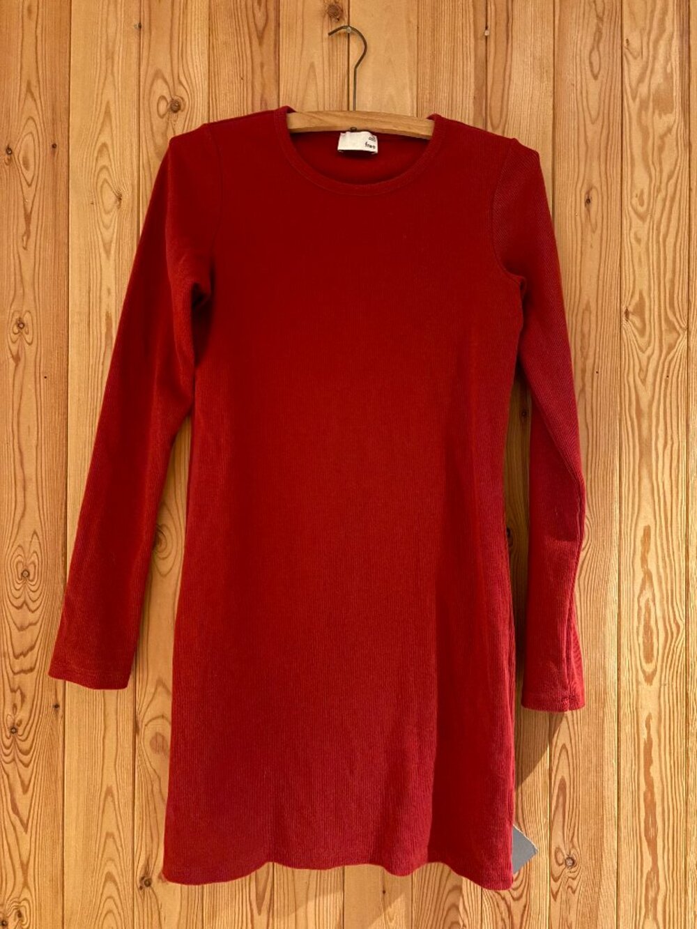Red Wilfred Long Sleeve T Shirt Dress